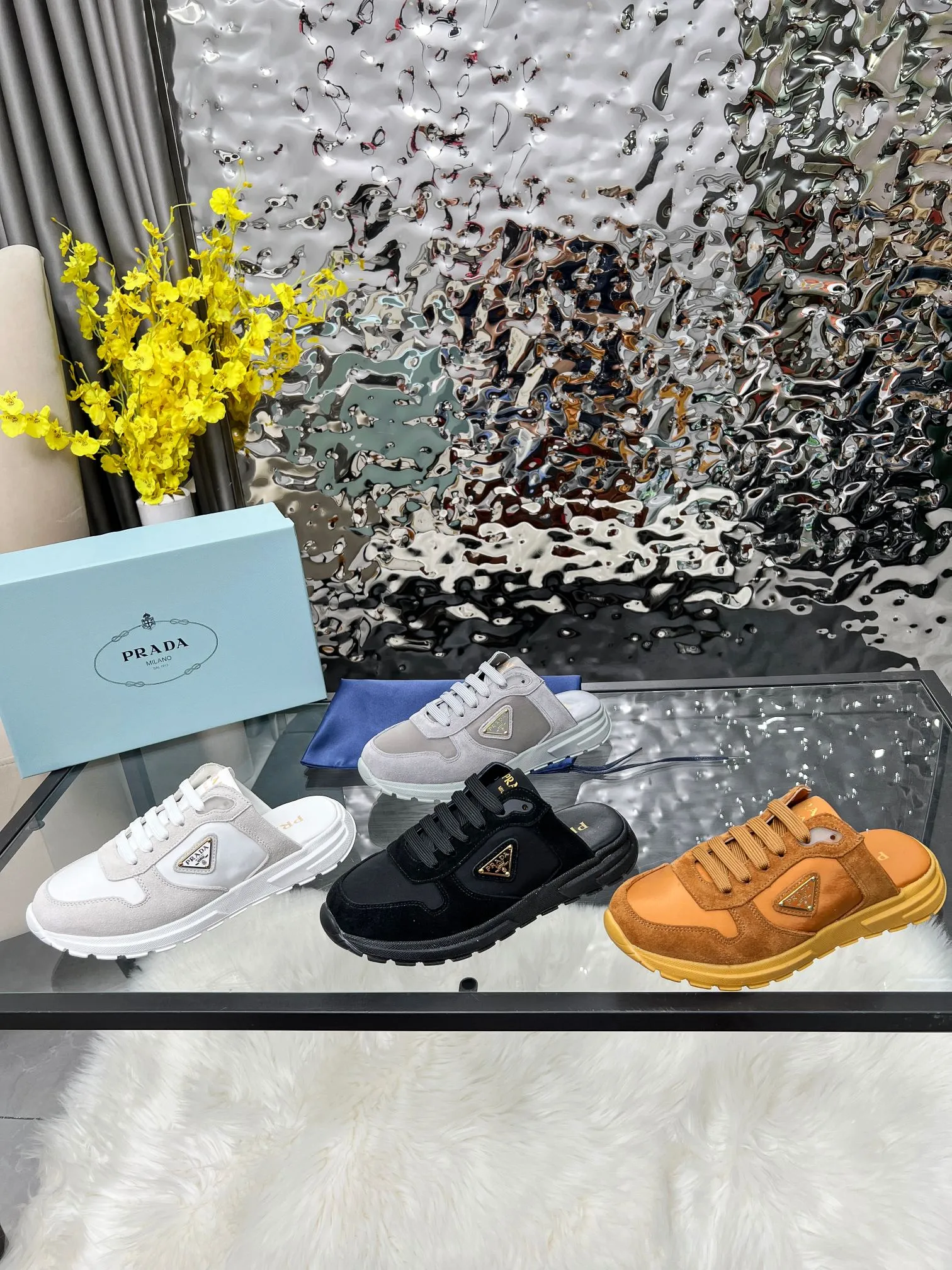 👟👟Ex-factory price 500👟👟 Prada "PRADA.." 2025 explosive model has been shipped. , original 1:1 development, four colors available 35--41 "Code 34 and 41 can be customized and cannot be returned or exchanged"